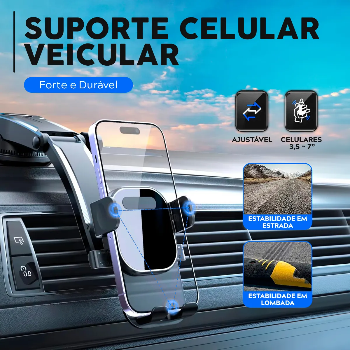 o melhor suporte de celular para carro 1