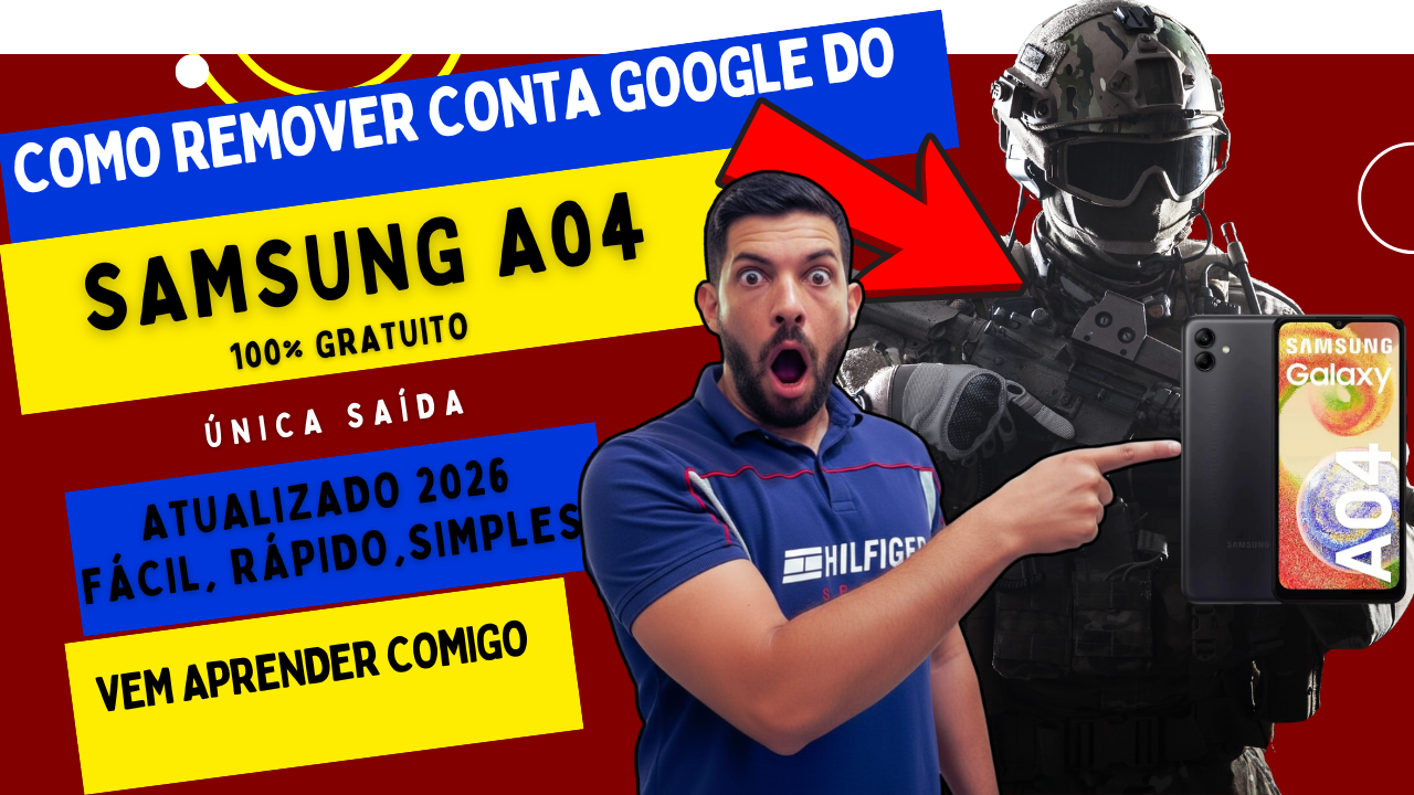 Como Remover Conta Google do Samsung A04/A04e