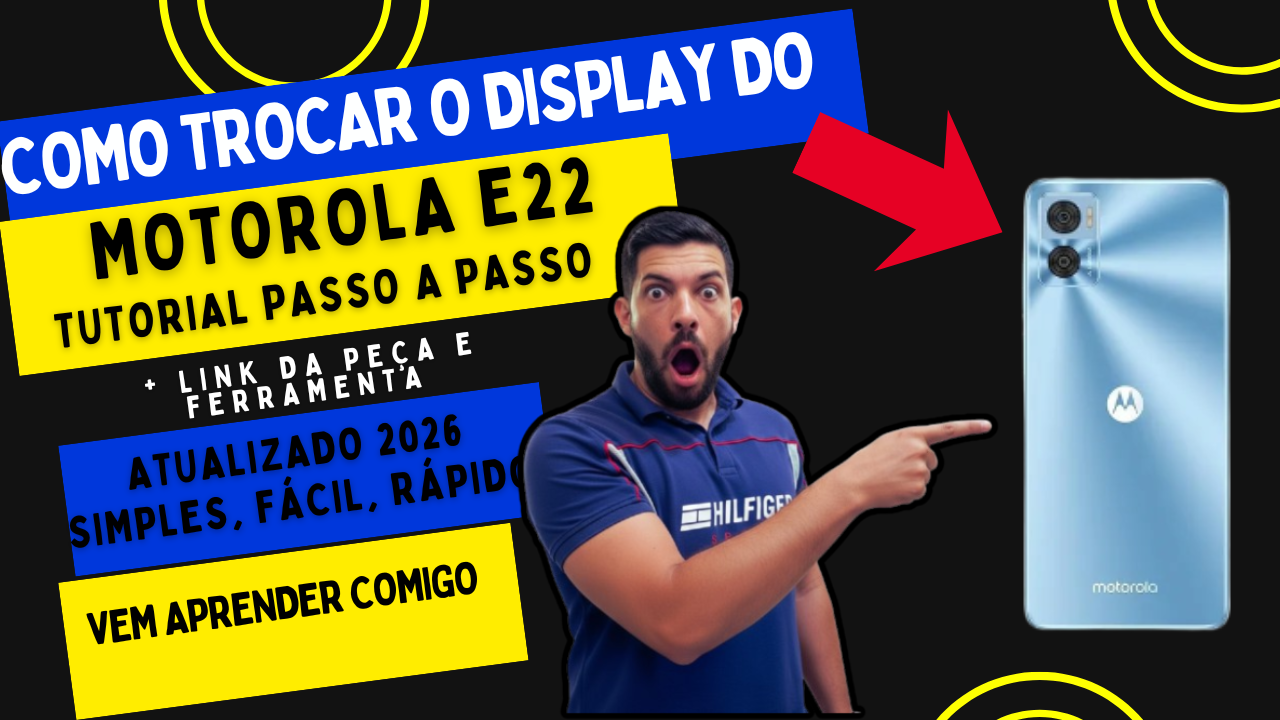 trocar display motorola e22