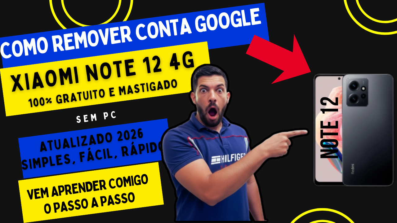 Como Desbloquear Conta Google do Xiaomi Note 12 MIUI 14 Sem Usar Computador