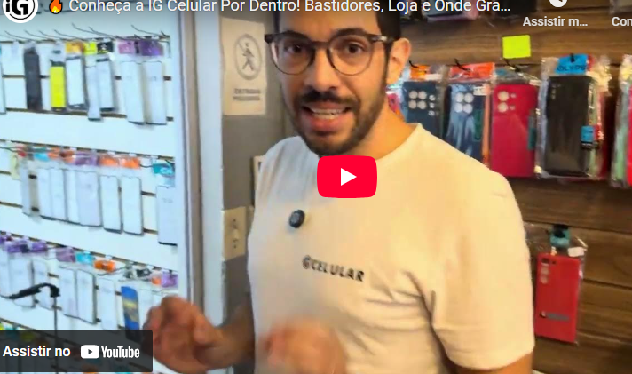 Conheça por dentro uma loja de celular profissional. Veja bastidores, setup de gravação e como funciona a IG Celular no dia a dia.
