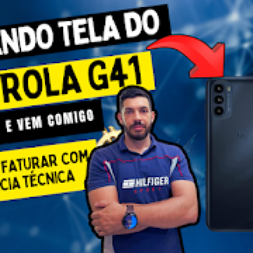 como trocar a tela do motorola G41