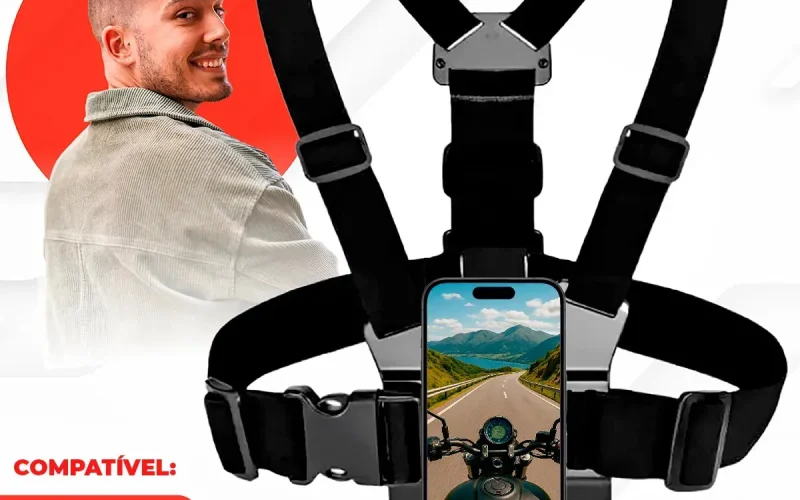 Tendência 2026: Suporte de Peito para Celular Câmera Peitoral que Es..