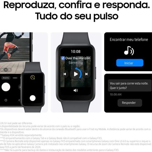 Smartwatch Samsung Galaxy Fit3 – Tecnologia, Estilo e Saúde no Seu Pulso