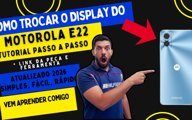 trocar display motorola e22